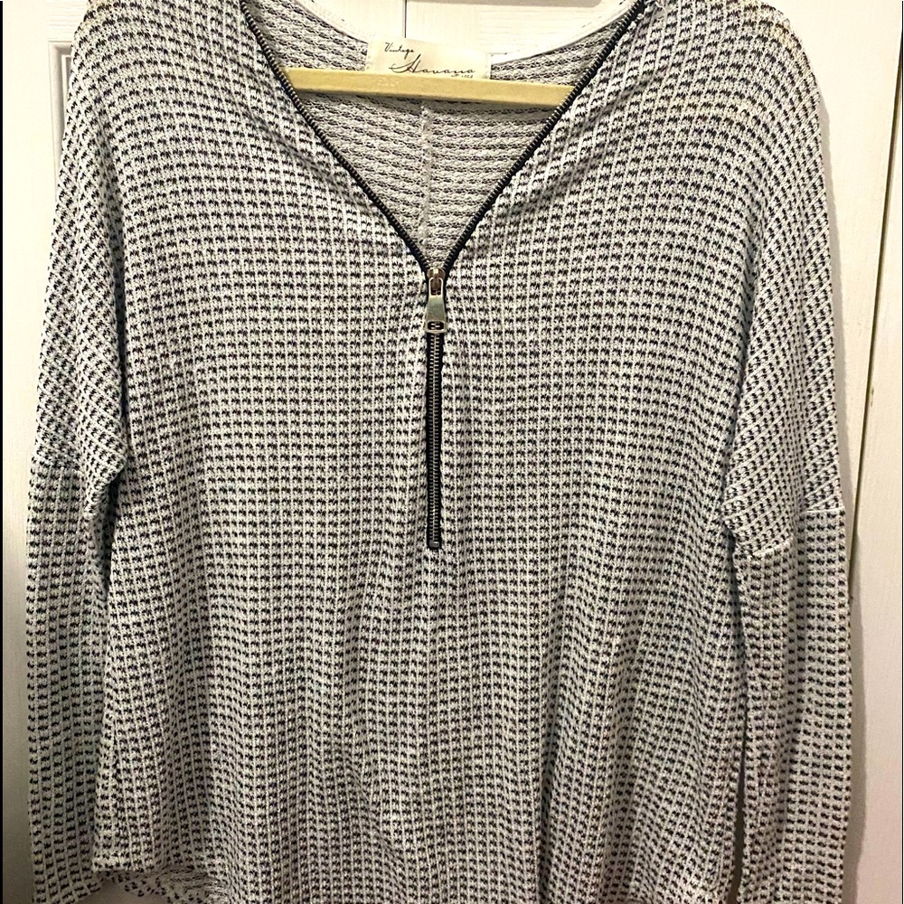 sweater with zipper front